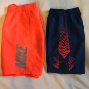 Nike and Under Armour swim trunks